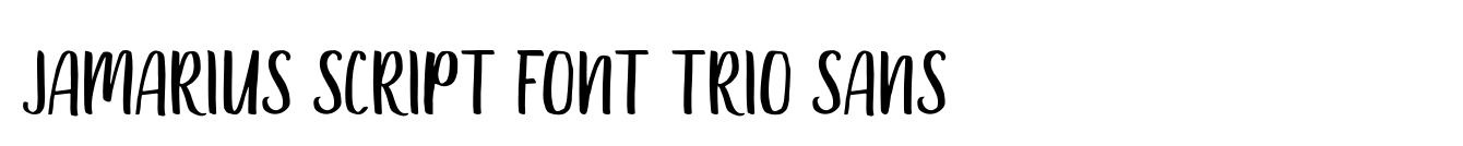 Jamarius Script Font Trio Sans